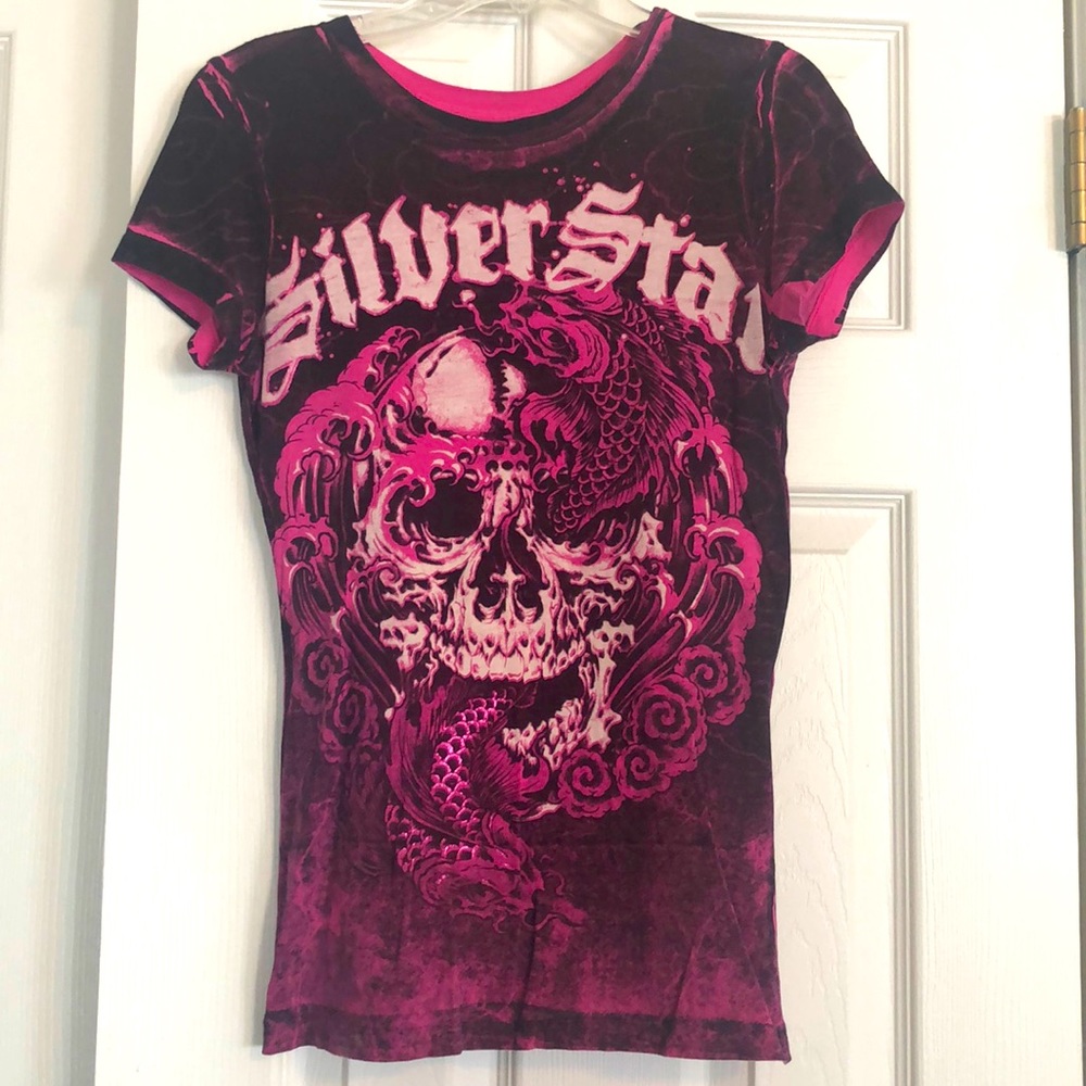 Fitted skull T-shirt